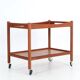 "AT-45" teak serving trolley by Hans Wegner for Andreas Tuck / Mid-century Danish modern design / 1960s