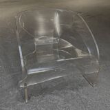 Armchair 4801 Joe Colombo edition Kartell / transparent plexiglass