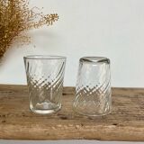 6 Arcoroc twisted glasses