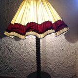 Lampadaire en bois tourné dans l'esprit de Charles Dudouyt / style art déco