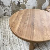 Circular elm coffee table from the 1950s