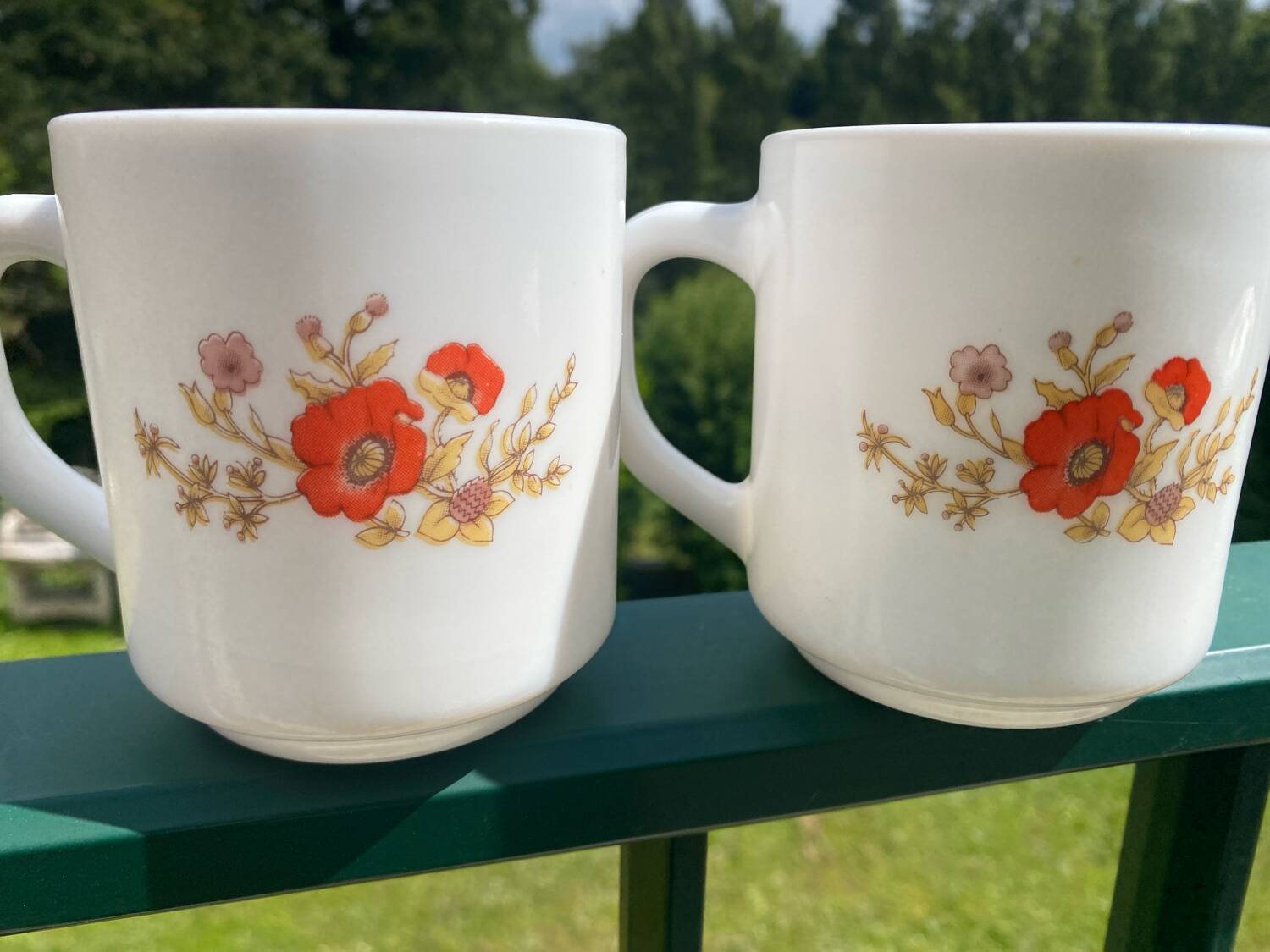 Arcopal Vintage Poppy Mug Duo