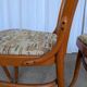 Ensemble de 6 chaises de salle à manger Thonet en bois courbé avec assise en tissu / Années 1970 Mid-Century Bistr