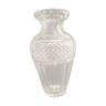 Vase en cristal taillé pointes de diamant & facettes Saint Louis, Baccarat