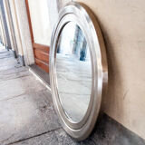 Mirror with steel frame Italy 1970s