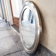 Mirror with steel frame Italy 1970s