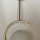 Suspension mid-century laiton et verre opalin