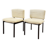 Paire de chaises modernistes en tissu