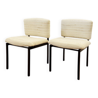 Pair of modernist chairs in fabric