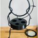 Foldable wrought iron support from the 19th century for a toilet set.