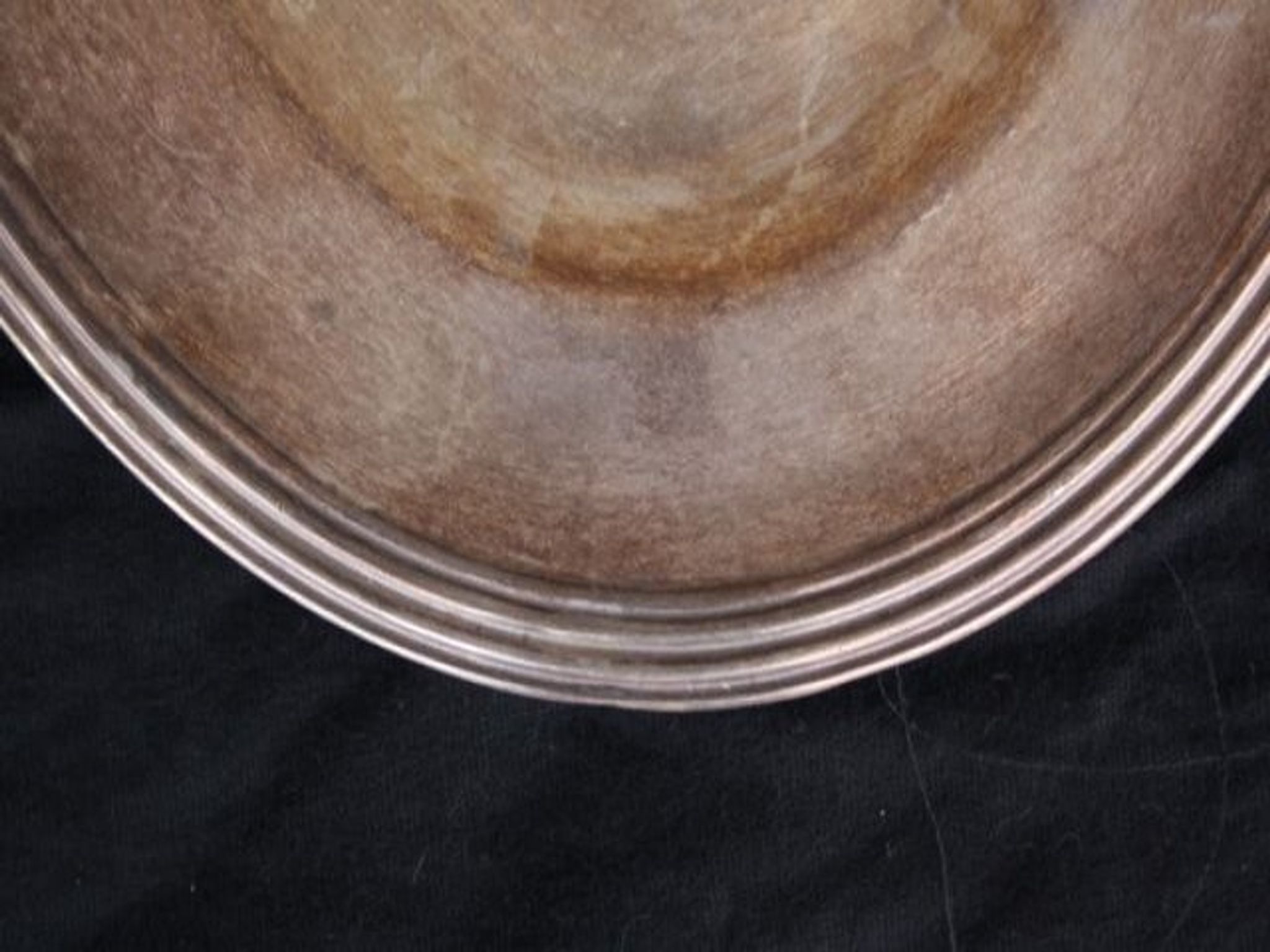 Plat ovale en métal argenté