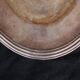 Flat oval silver metal