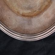 Plat ovale en métal argenté