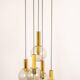 Grand cascading chandelier design with smoked glass by Cosack, Germany, 1970s.