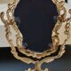 Pivoting Psyche Makeup Mirror. Baroque/Rocaille Style. Bronze. Dim 31 x 20 cm