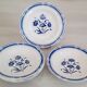 Hollow earthenware plates fb Badonviller décor vintage blueberries