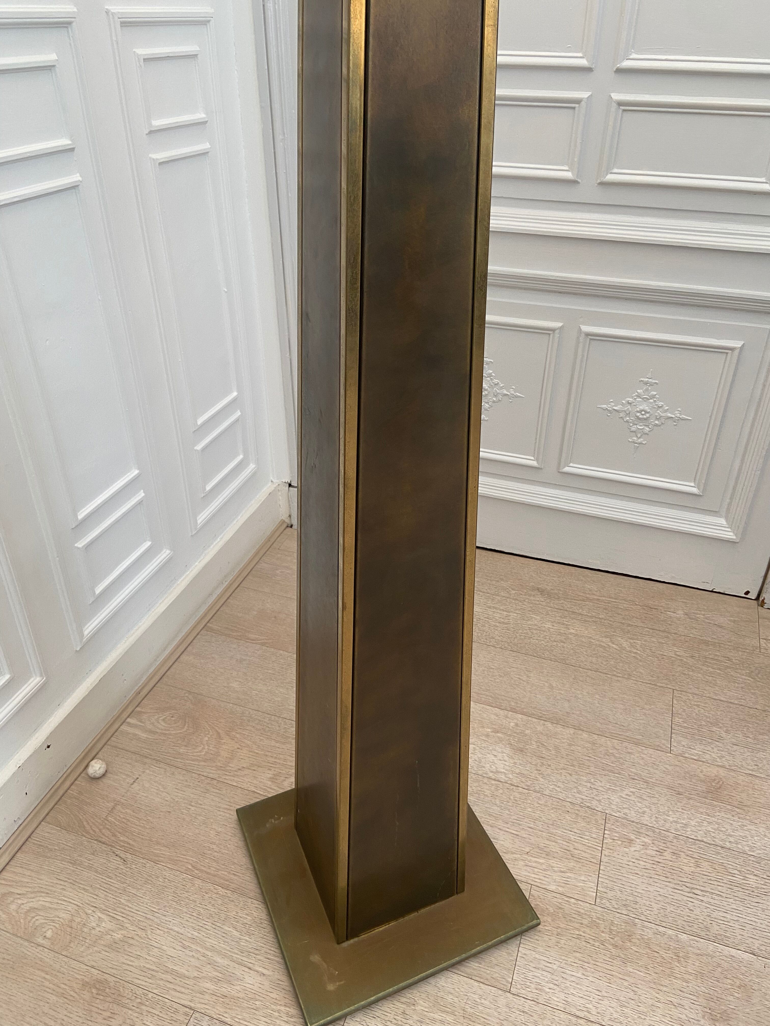 Coppery and gilded floor lamp, Belgo Chrom