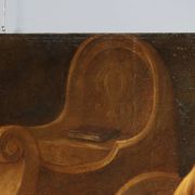 Ancient painting "The Baptism of the Eunuch" oil on canvas 17th century