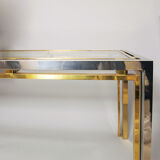 Chrome & brass console table