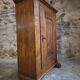 French antique oak wardrobe with one door, 18th century.