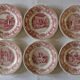 Lot 6 plates with dessert Gien "wedding in the countryside"