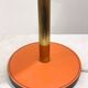 Mid-century modern leather and brass table lamp
