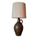1950s pottery jug lamp and linen-style fabric lampshade