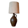 1950s pottery jug lamp and linen-style fabric lampshade