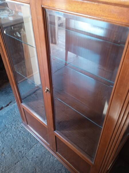 Empire display case 2 wooden doors, 1940/50s