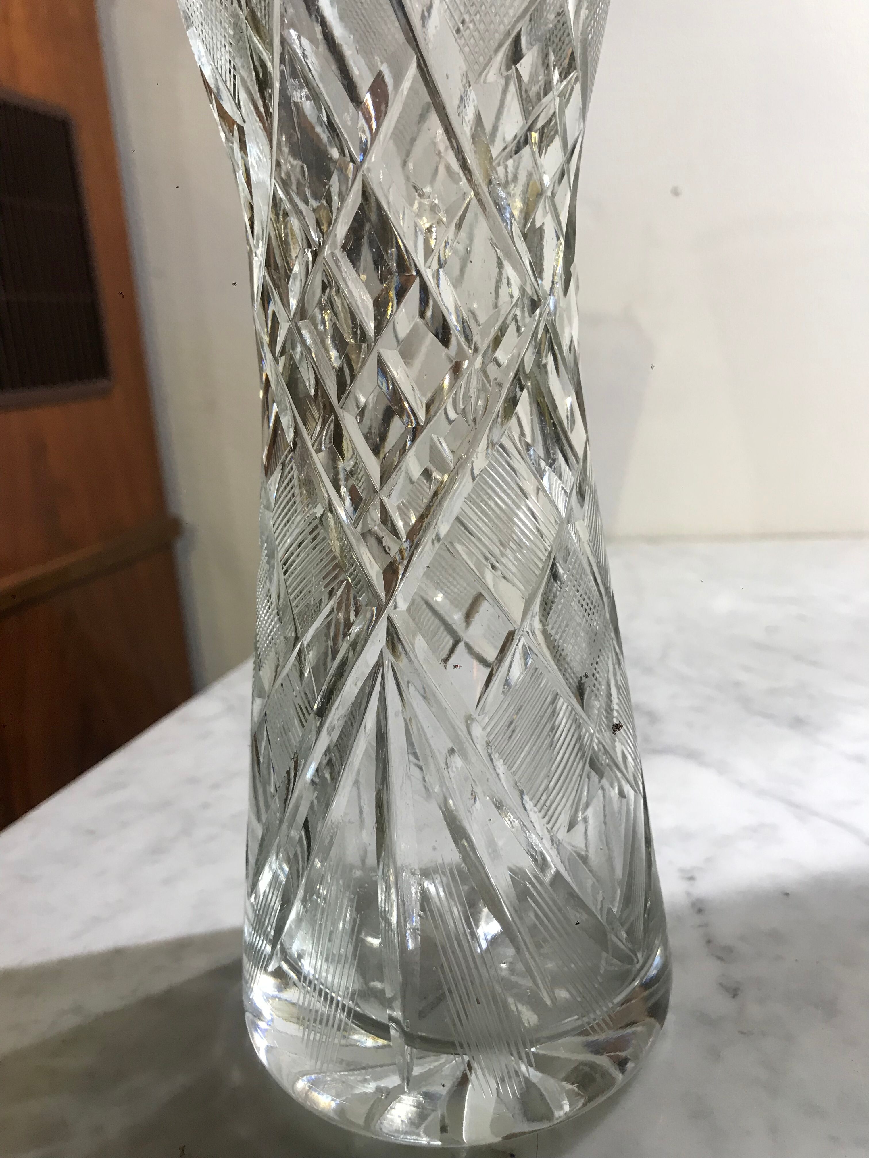 Vase cristal de bohème