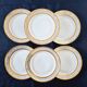 Set of 6 Limoges porcelain soup plates, decorated with gold 24