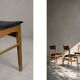 Ensemble de 4 chaises de salle à manger vintage mi-siècle danoise modernes en hêtre et teck.
