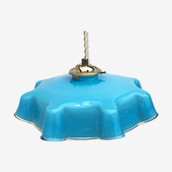 Hanging lamp in turquoise opaline