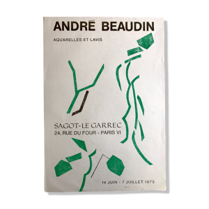 Affiche en lithographie d'André