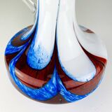 Hand-cut Murano glass pitcher by Carlo Moretti, Italy, 1970s.