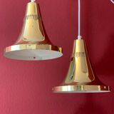 Swedish MidCentury Brass Ceiling Lamps by Hans-Agne Jakobsson for Markaryd