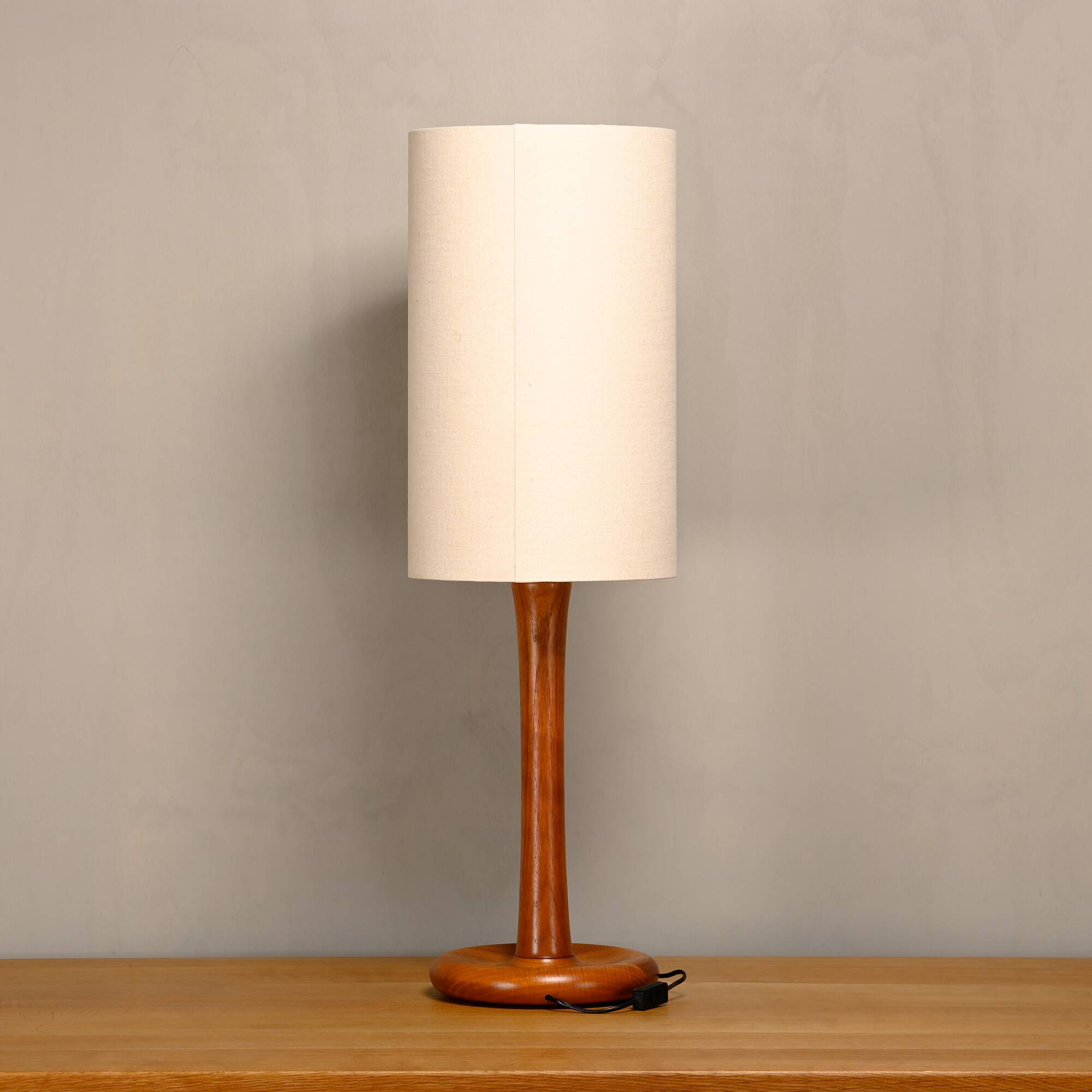 Scandinavian Modern Large Table or Floor Lamp solid Teak for Dyrlund, 1970s