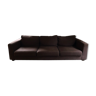 3-seater brown fabric sofa