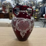 Small red blown vase