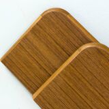 Ensemble de 2 étagères murales en teck du milieu du siècle, années 1970