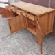 Console table in rattan and bamboo, (Attributed to Audoux-Minet)