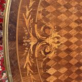 Table de milieu marqueterie et bronze époque Napoléon III - XIXe