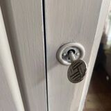 Parisian Art Deco period armoire – cream patina