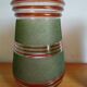 Pair of green and red granite glass vases typical of the 1950s