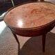 Marble and cherry hot water bottle table