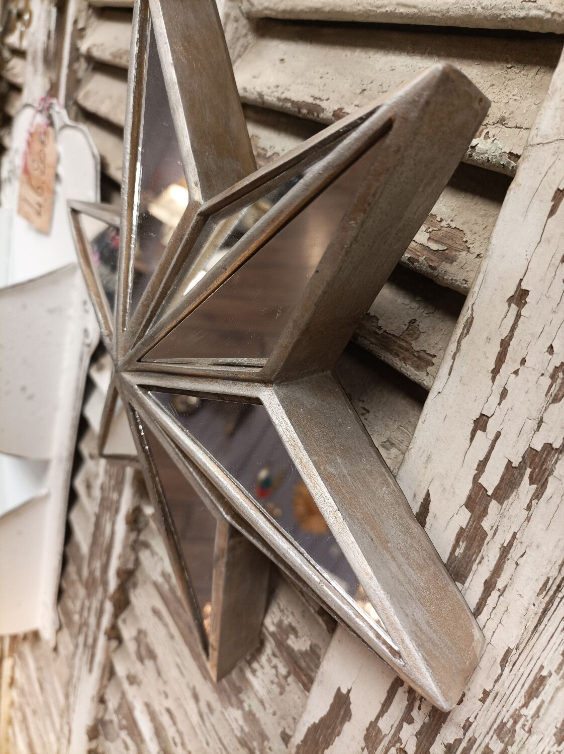28 cm silver star mirror