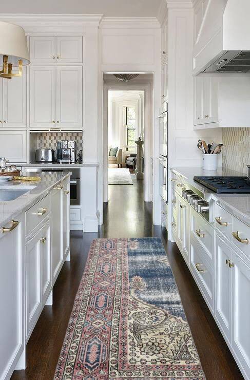 Navy Blue Vintage Runner Rug, 75x231Cm SK 6884