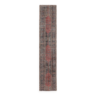 Vintage Turkish Oushak Rug Handwoven 68x361 cm