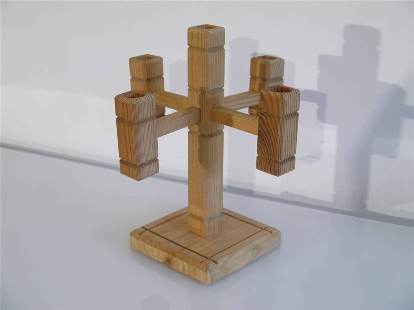Swedish wooden candlestick, 1970