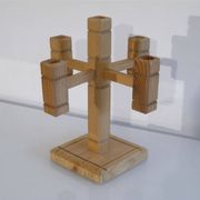 Bougeoir suedois en bois 1970